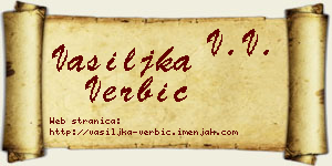 Vasiljka Verbić vizit kartica